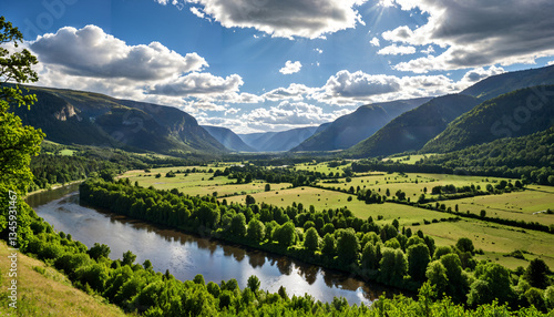 Obraz na płótnie Le paysage champêtre idyllique w salonie