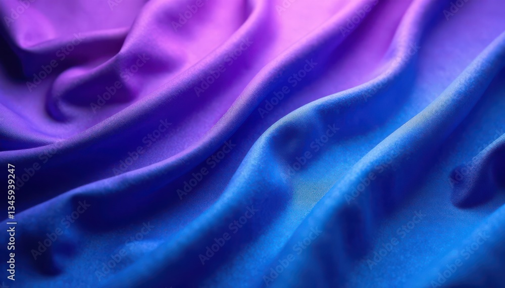 Obraz premium Abstract blue-purple gradient fabric folds, soft texture, blue, design