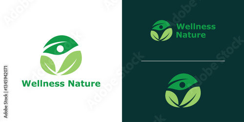 logo design combination of people and leaves, fitness logo, wellness, body, healthy, care., icon, symbol, idea, creative.