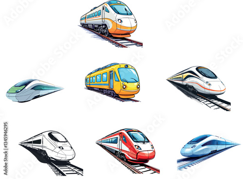 Vsai high speed trains running on railway tracks