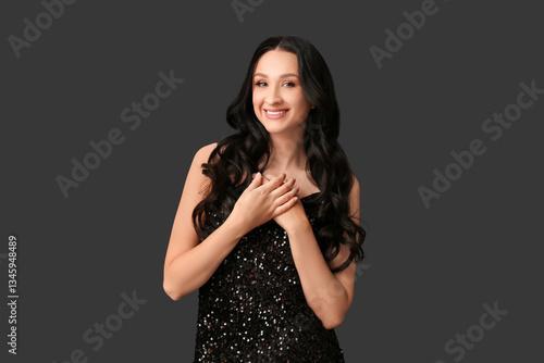 Beautiful young woman with ...
