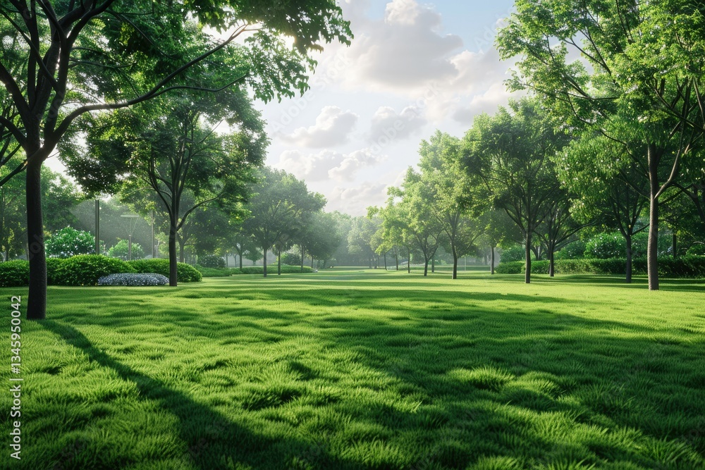Clear Pixel Visual of Scenic Park with Green Grass, Perfect for Relaxation and Picnics Clear Pixel Visual of Scenic Park with Green Grass, Perfect for Relaxation and Picnics