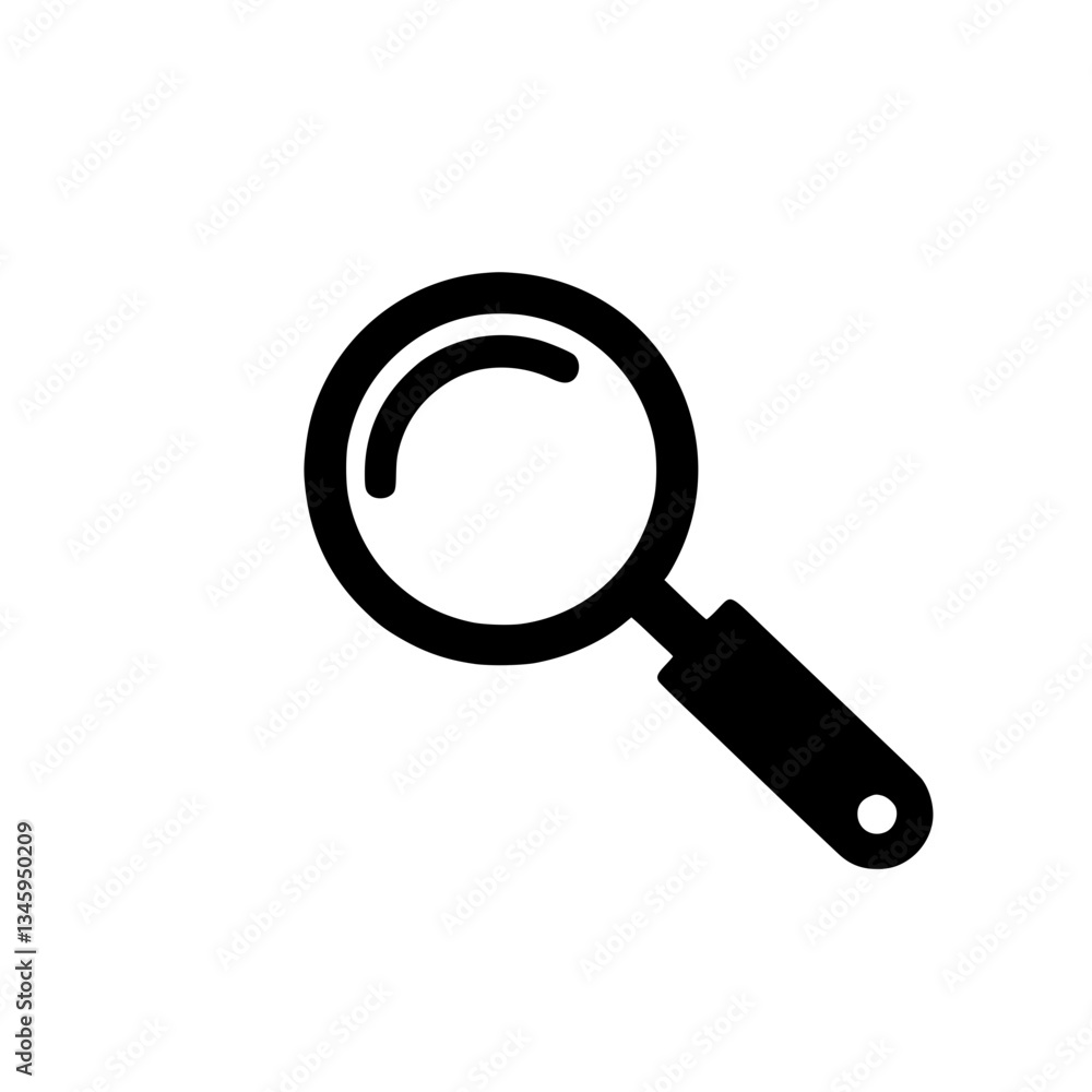 magnifying glass icon on a Symbol of search investigation zoom and discovery magnifying glass icon on a Symbol of search investigation zoom and discovery