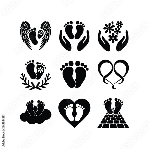 BABY - thin line vector icon set. Pixel perfect. Editable stroke. The set contains icons: Child, Baby baby thin line icons Human newborn baby, toddler or infant flat icon for apps and websites Baby bl