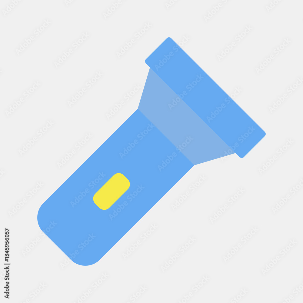 Icon pocket torch. Camping and adventure elements. Icons in flat style. Good for prints, posters, logo, advertisement, infographics, etc. Icon pocket torch. Camping and adventure elements. Icons in flat style. Good for prints, posters, logo, advertisement, infographics, etc.