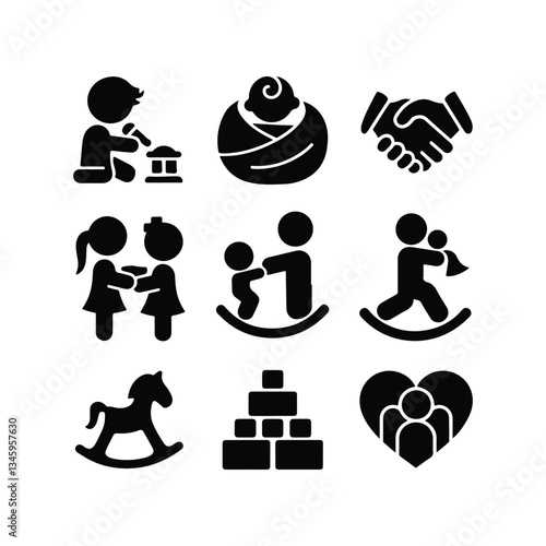BABY - thin line vector icon set. Pixel perfect. Editable stroke. The set contains icons: Child, Baby baby thin line icons Human newborn baby, toddler or infant flat icon for apps and websites Baby bl