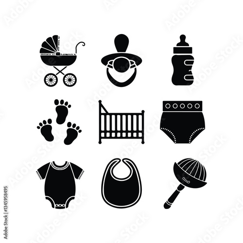 BABY - thin line vector icon set. Pixel perfect. Editable stroke. The set contains icons: Child, Baby baby thin line icons Human newborn baby, toddler or infant flat icon for apps and websites Baby bl