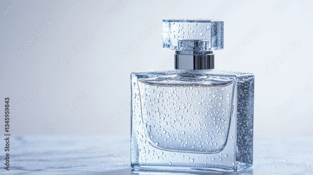 Rectangular Glass Perfume Bottle With A Shiny Cap Rectangular Glass Perfume Bottle With A Shiny Cap