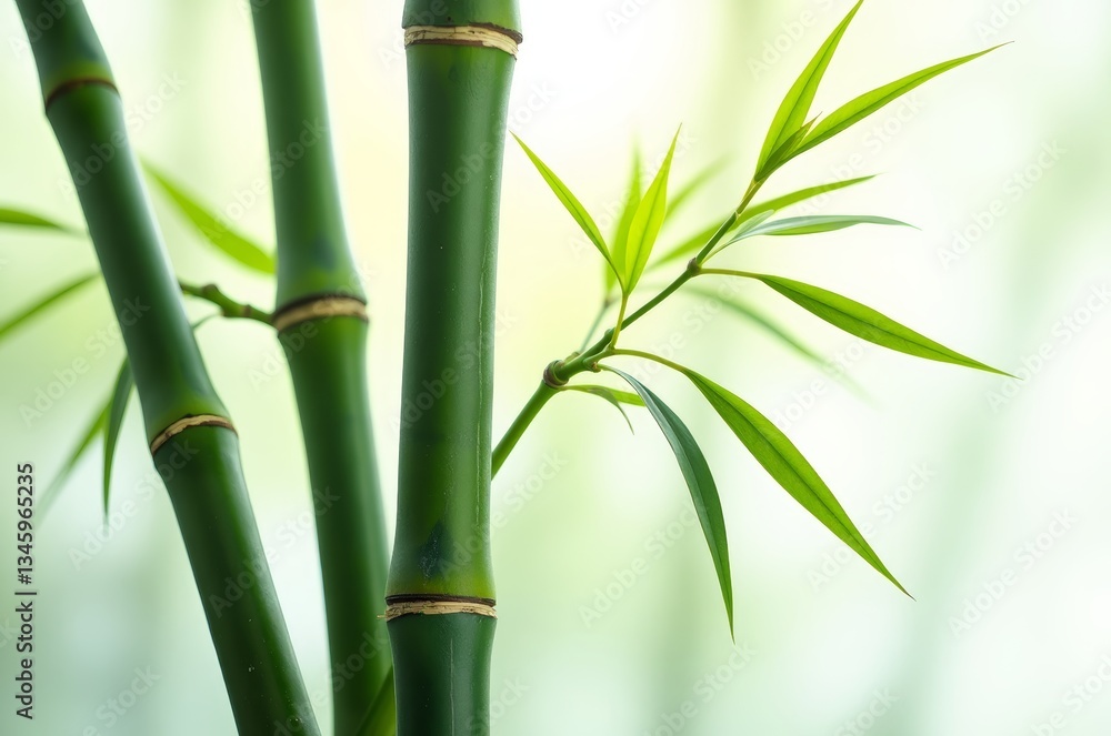 Obraz premium A tall, green plant with hollow stems and flat leaves