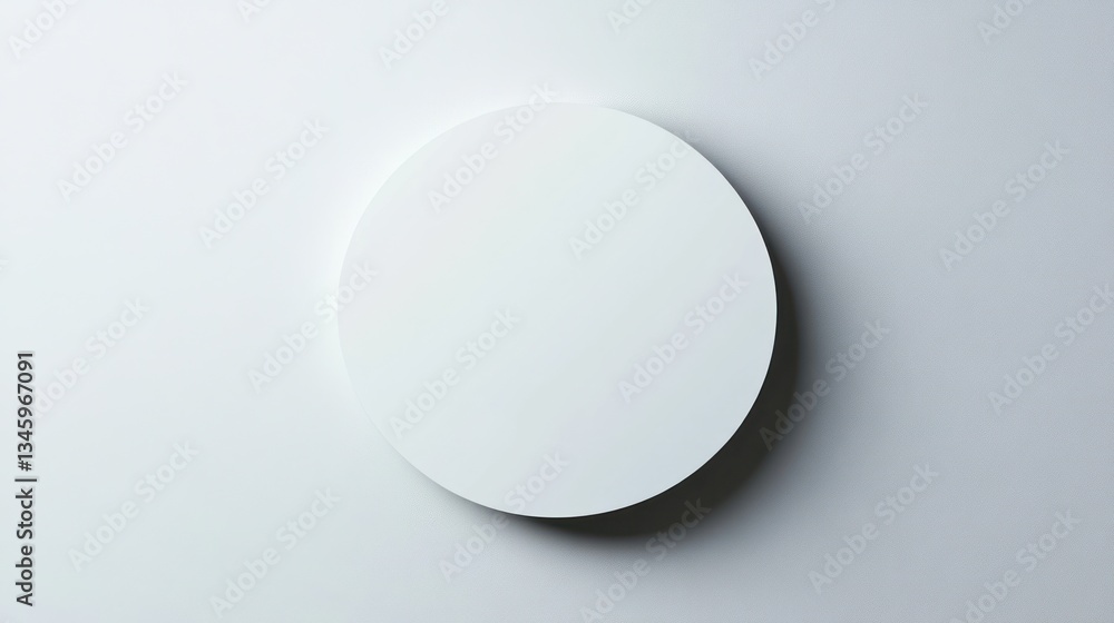 Blank White Circle on Light Gray Background Blank White Circle on Light Gray Background