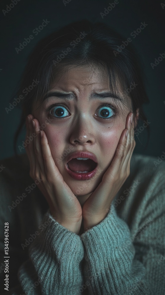 A person showing surprise or astonishment, great for conveying emotions in various contexts A person showing surprise or astonishment, great for conveying emotions in various contexts