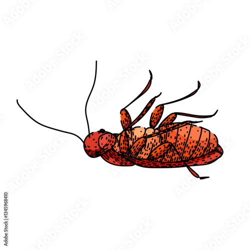 control cockroach sketch hand drawn vector