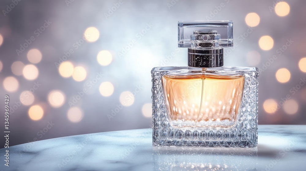 Luxurious Shining Perfume Bottle With Soft Backdrop Luxurious Shining Perfume Bottle With Soft Backdrop