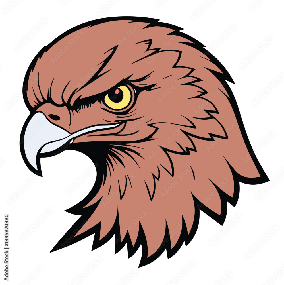 Obraz premium Bold Illustration of an Eagle's Head