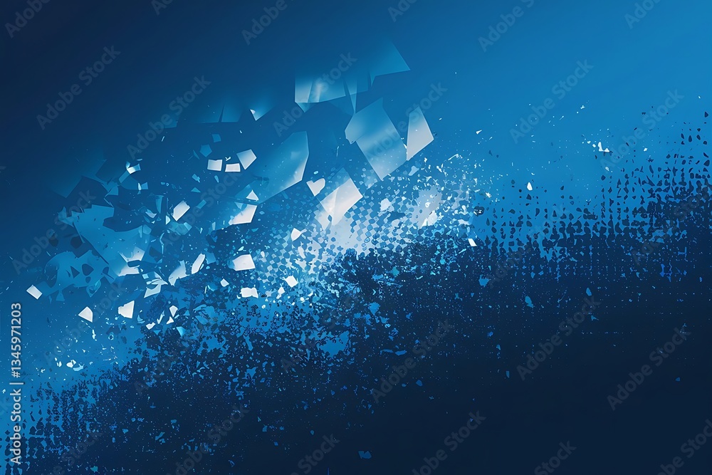 Naklejka premium Blank blue halftone background
