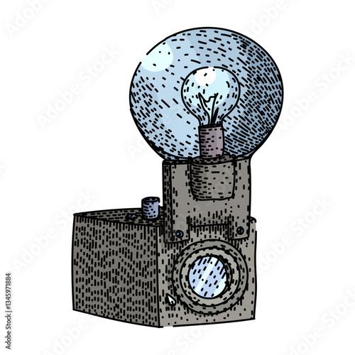 antique vintage camera sketch hand drawn vector