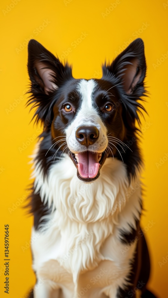 Fototapeta premium A happy dog with its tongue out