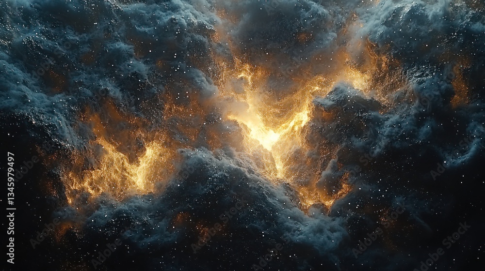 Fototapeta premium Cosmic nebulae, swirling vortex