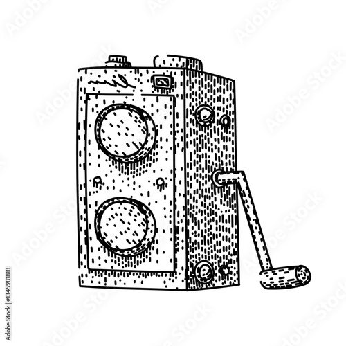 classic vintage camera sketch hand drawn vector