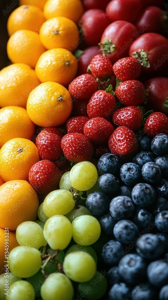 Rainbow of Fresh Fruits Vitamins Healthy Eating Rainbow of Fresh Fruits Vitamins Healthy Eating