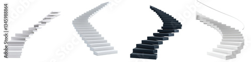 Wallpaper Mural Striking and modern staircase with a minimalist architectural design creating an abstract and visually captivating perspective through its geometric lines and symmetrical patterns Torontodigital.ca