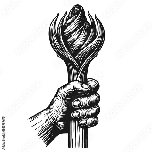 Mystical giant leek reshaped into a decorative wizard staff