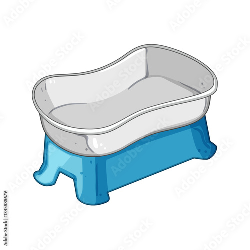 comfort bathtub baby cartoon vector illustration