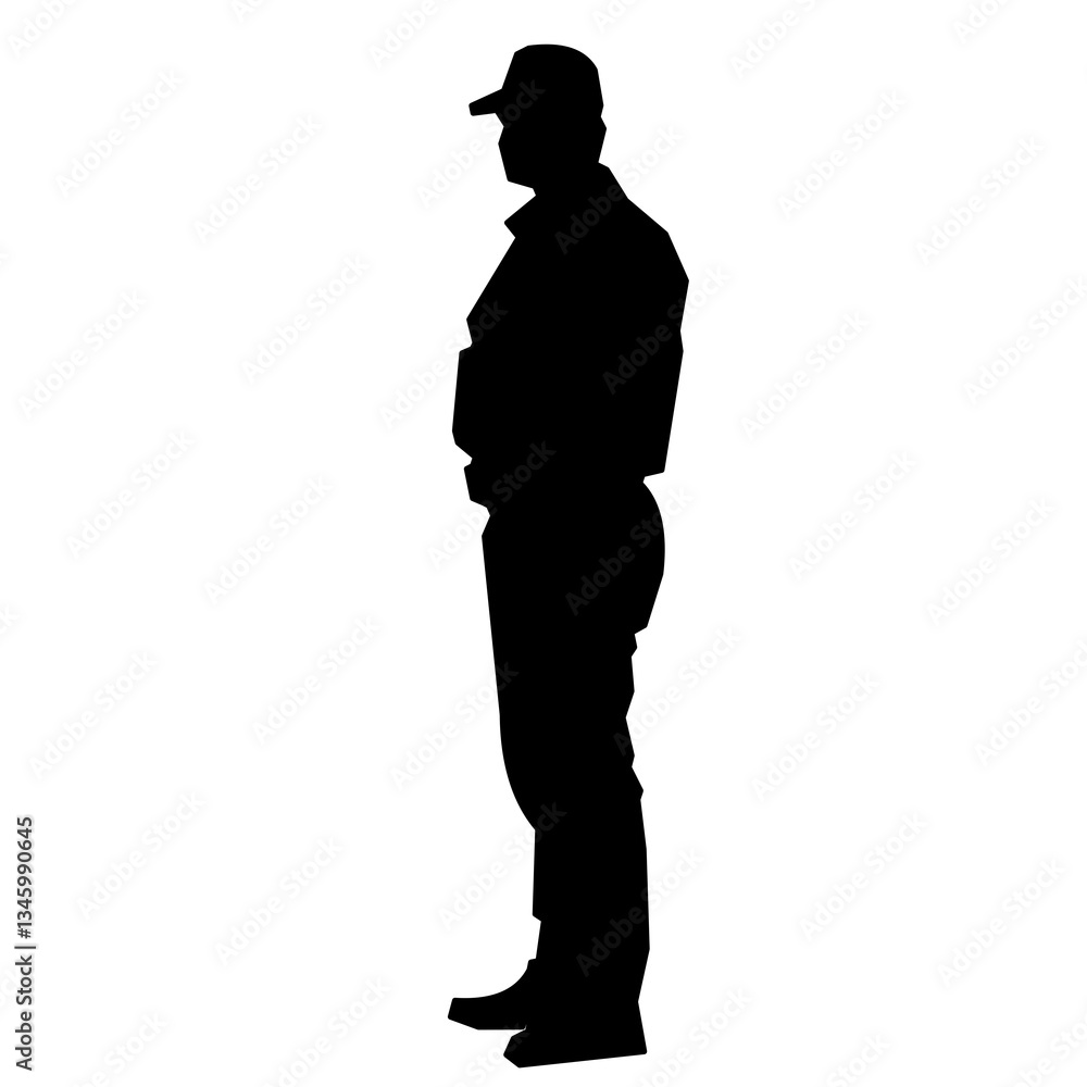 security guard vector silhouette security guard vector silhouette