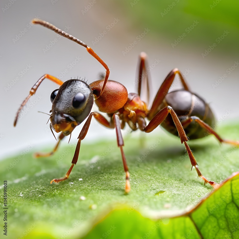 red ant on leaf red ant on leaf
