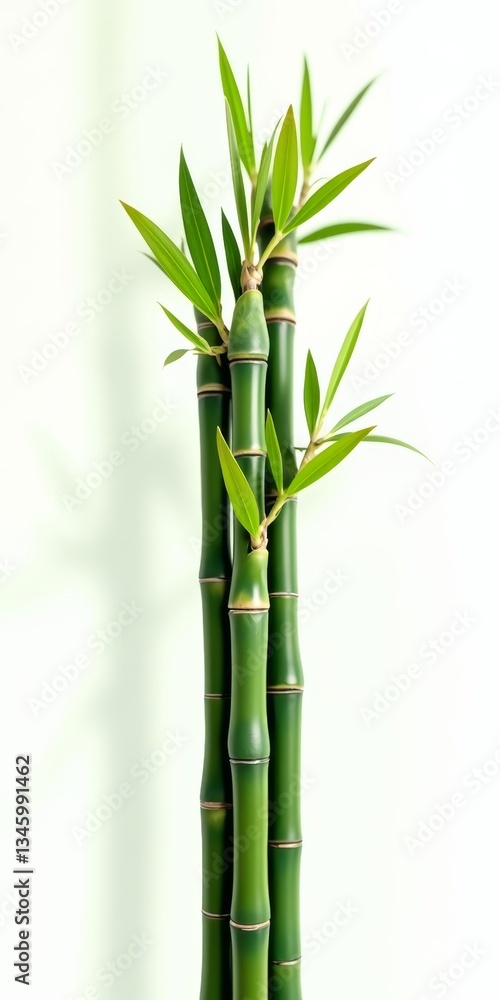 Obraz premium A tall, green plant with long, slender stems and leaves