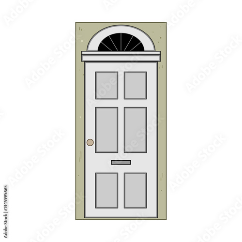 portal door house entrance cartoon vector illustration