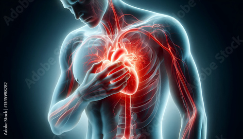 person suffering from heart pain