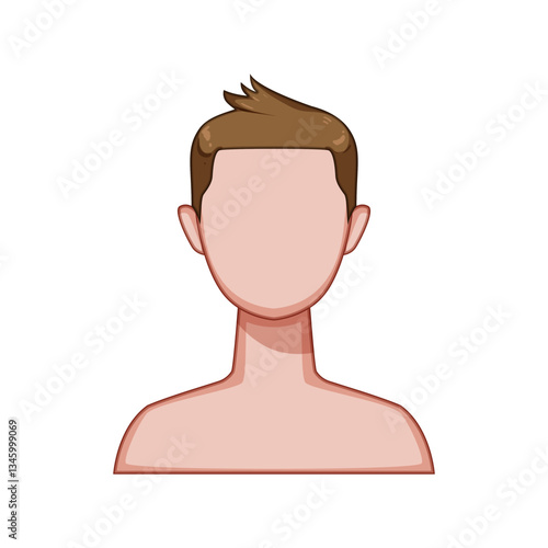 bangs hairstyles for men cartoon vector illustration