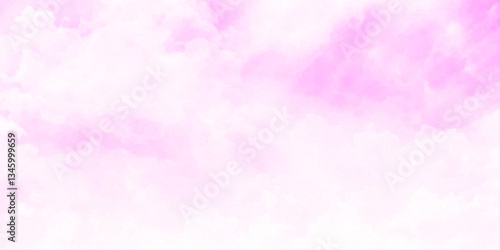 Pink sky with white clouds. valentine's day sweet dream background love and happiness. 