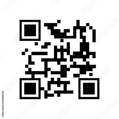 meters qr code label cartoon vector illustration