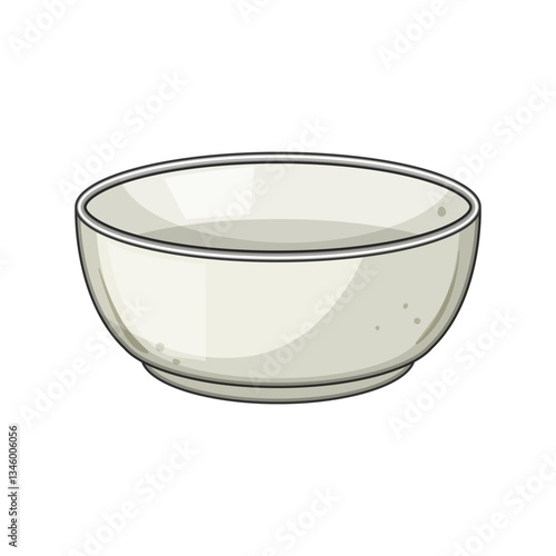 waterproof sauce dipping bowl cartoon vector illustration