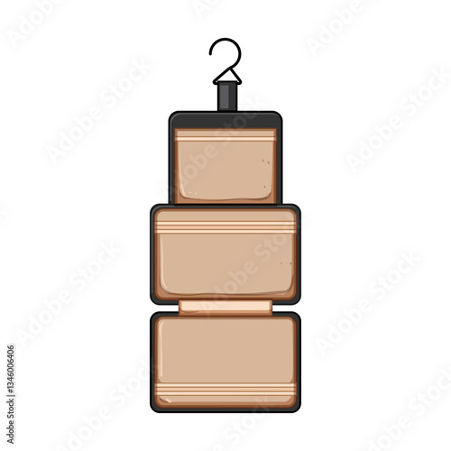 heat toiletry bag cartoon vector illustration