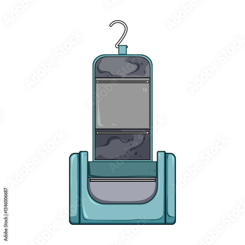 ignite toiletry bag cartoon vector illustration
