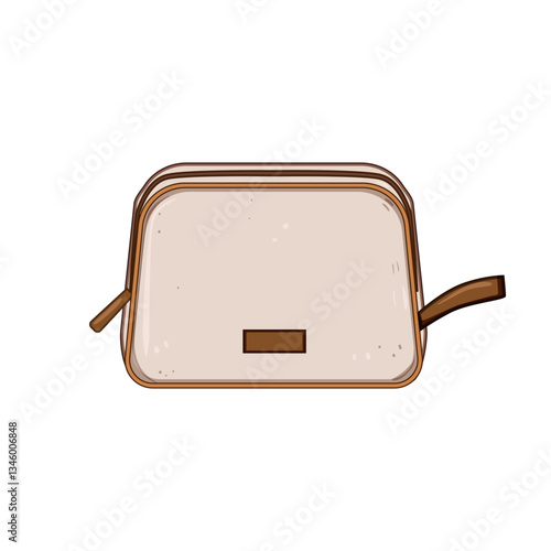 glow toiletry bag cartoon vector illustration