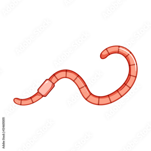vermiculture worm cartoon vector illustration