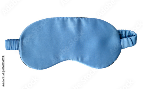 PNG Soft blue sleep mask lying on a white surface