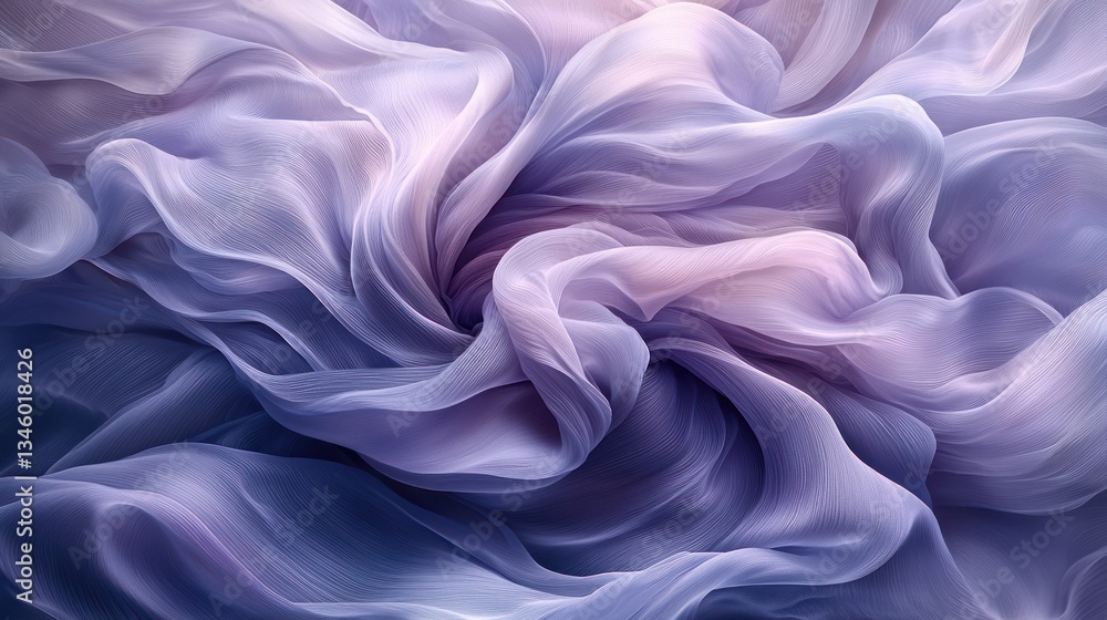 Obraz premium Delicate, flowing fabric with soft color gradient
