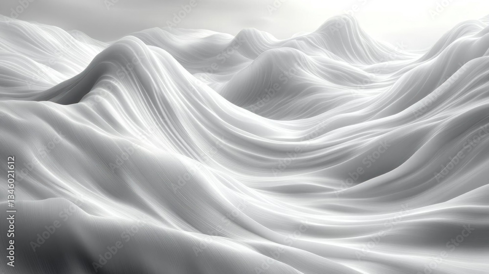 Obraz premium Abstract White Waves Seamless Texture Background