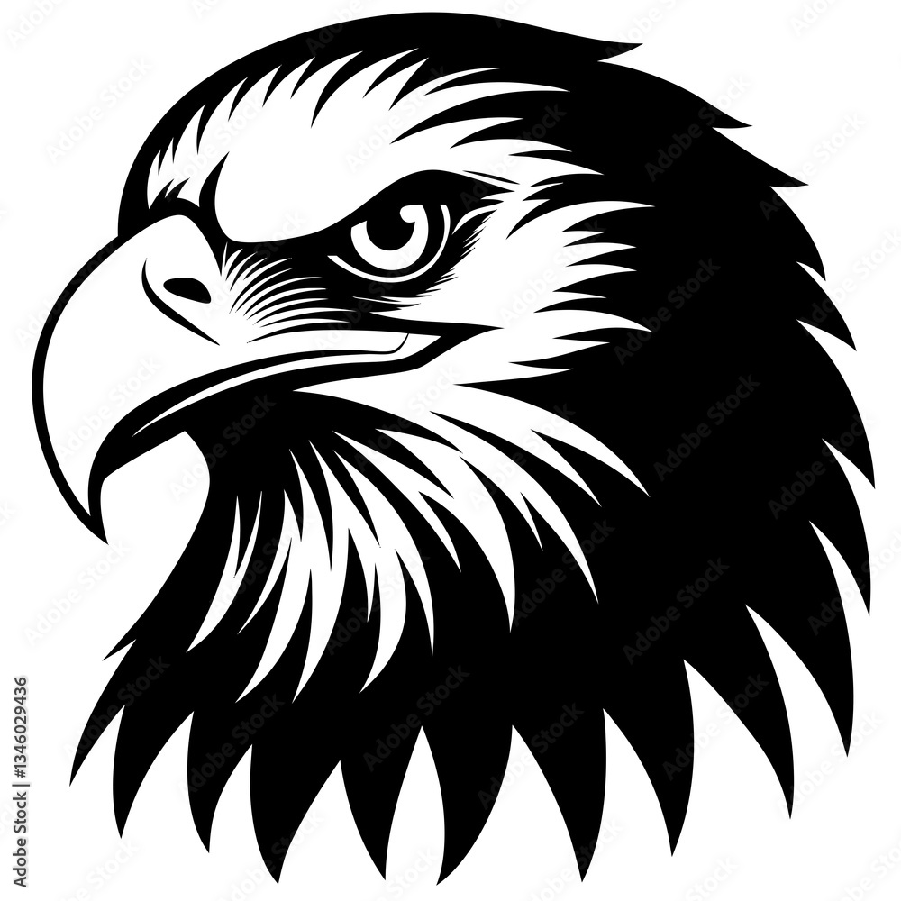 Fototapeta premium eagle head vector illustration