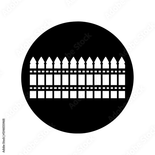 fence icon, fence silhouette vector illustration-simple silhouette illustration of fence, perfect for fence logos and icons