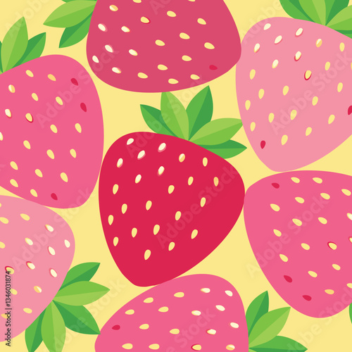 Vibrant Arrangement of Ripe Strawberries vector.