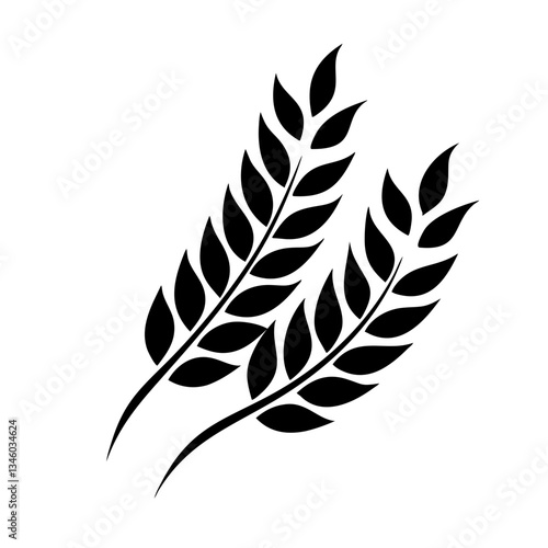 wheat icon, wheat silhouette vector illustration-simple silhouette illustration of wheat, perfect for wheat logos and icons