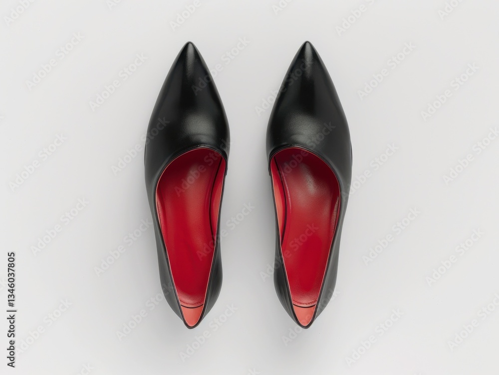Highquality UHD image of black leather heels on white background Highquality UHD image of black leather heels on white background