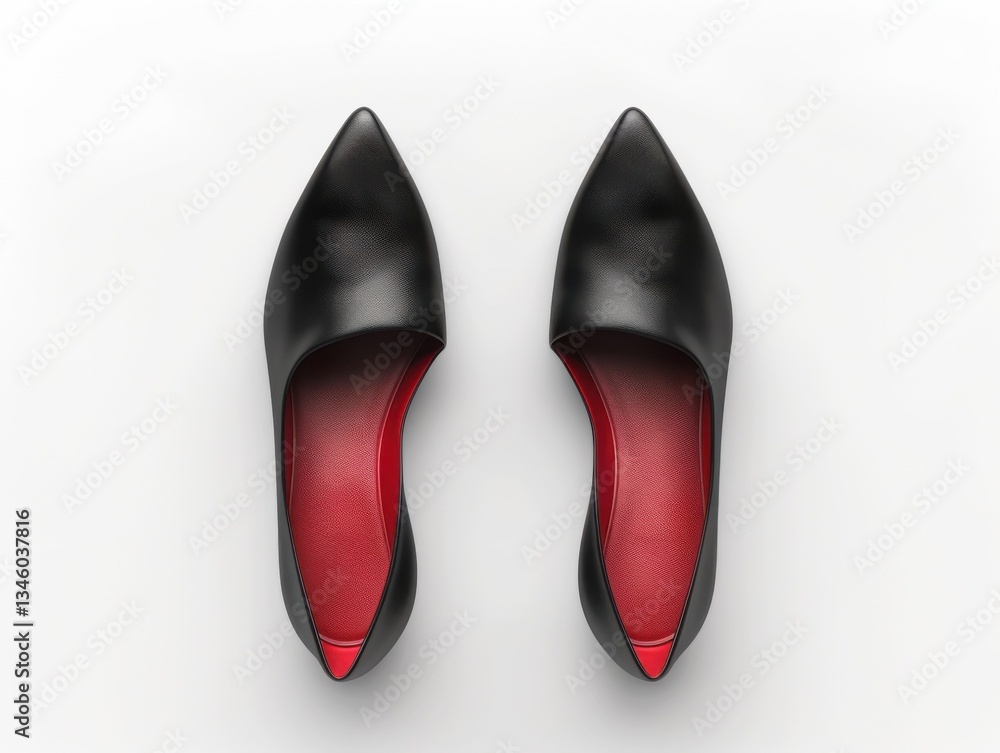 Highquality UHD image of black leather heels on white background Highquality UHD image of black leather heels on white background