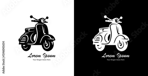 scooter motorbike logo design with modern style